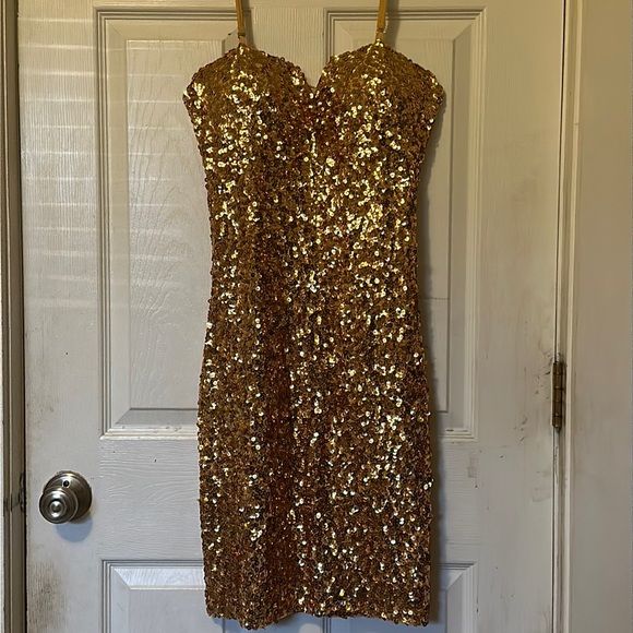 Sparkly Gold Dress - Picture 1 of 3